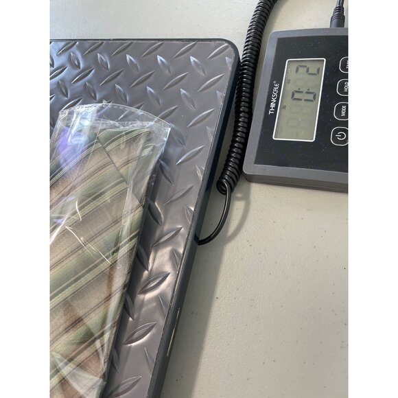 Van Heusen Hand-Made Silk Neck Tie Green Sage Brown Striped Design Business Wear - Picture 5 of 5